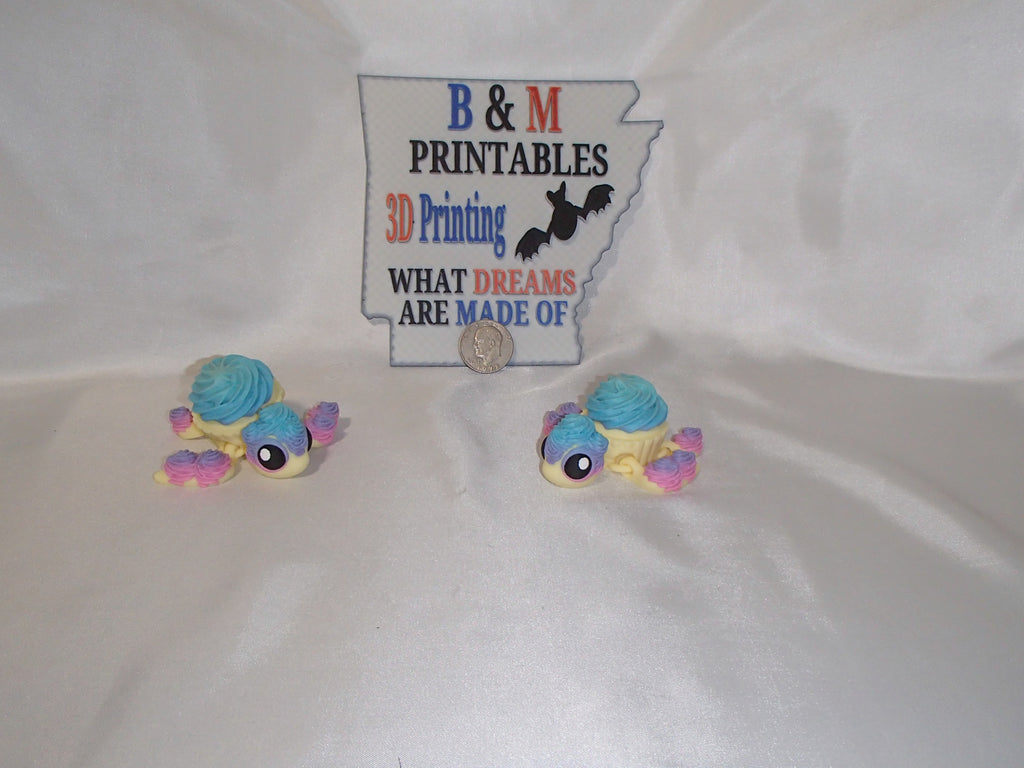 Cup Cake Turtle blue top